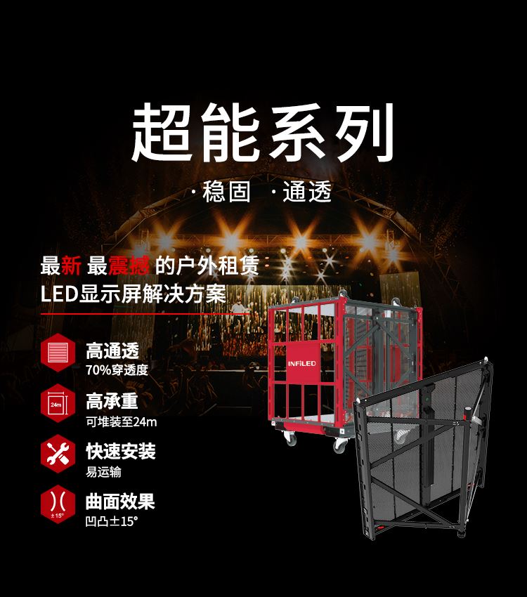 ag尊老凯时老虎机超能系列LED透明屏